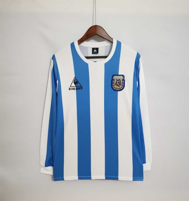 1986 Argentina home retro football t-shirts | football shirt online - Footballshirt.online