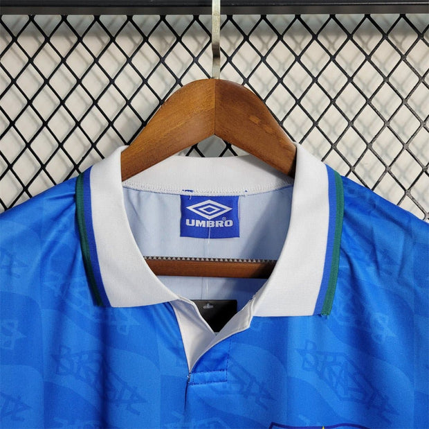 1992 Brazil Classic Blue Away Retro Football Shirts | Footballshirt.online - Footballshirt.online