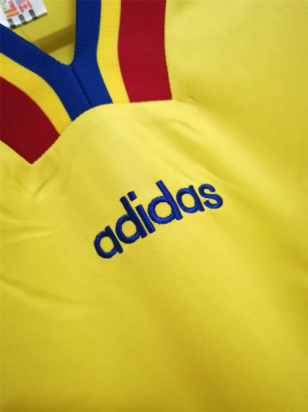 1994 Romania home yellow Retro | Footballshirt.online - Footballshirt.online