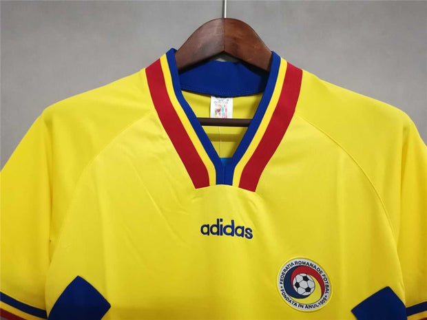 1994 Romania home yellow Retro | Footballshirt.online - Footballshirt.online