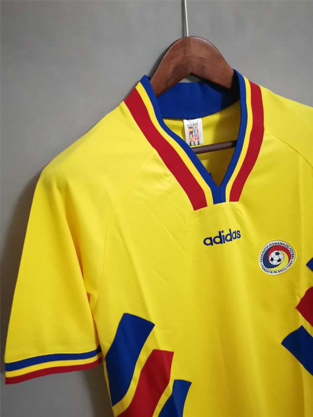 1994 Romania home yellow Retro | Footballshirt.online - Footballshirt.online