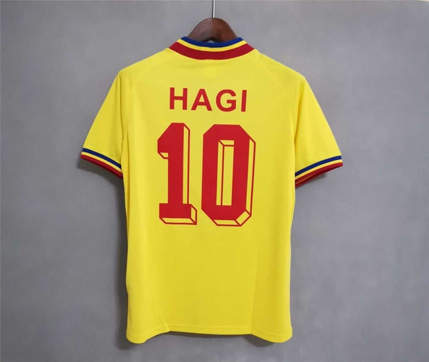 1994 Romania home yellow Retro | Footballshirt.online - Footballshirt.online