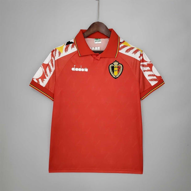 1995 Belgium red Home Retro Football Shirt| Footballshirt.online - Footballshirt.online
