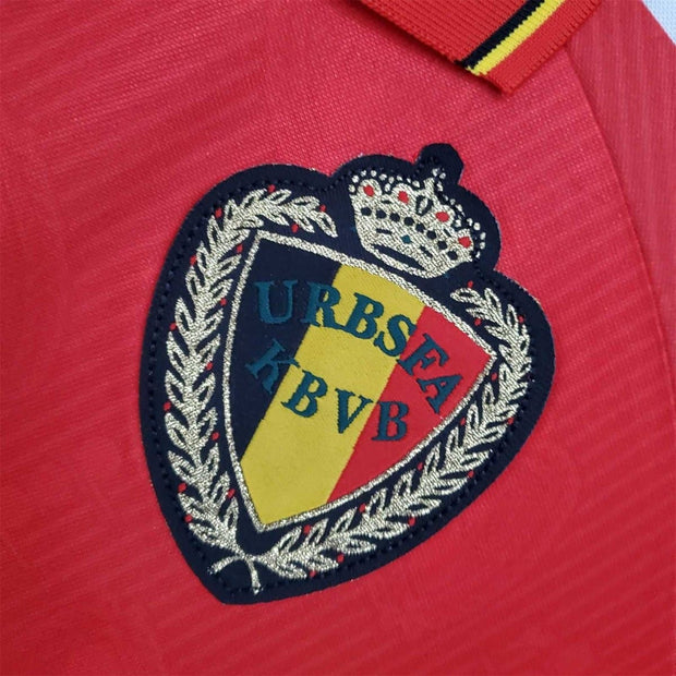 1995 Belgium red Home Retro Football Shirt| Footballshirt.online - Footballshirt.online