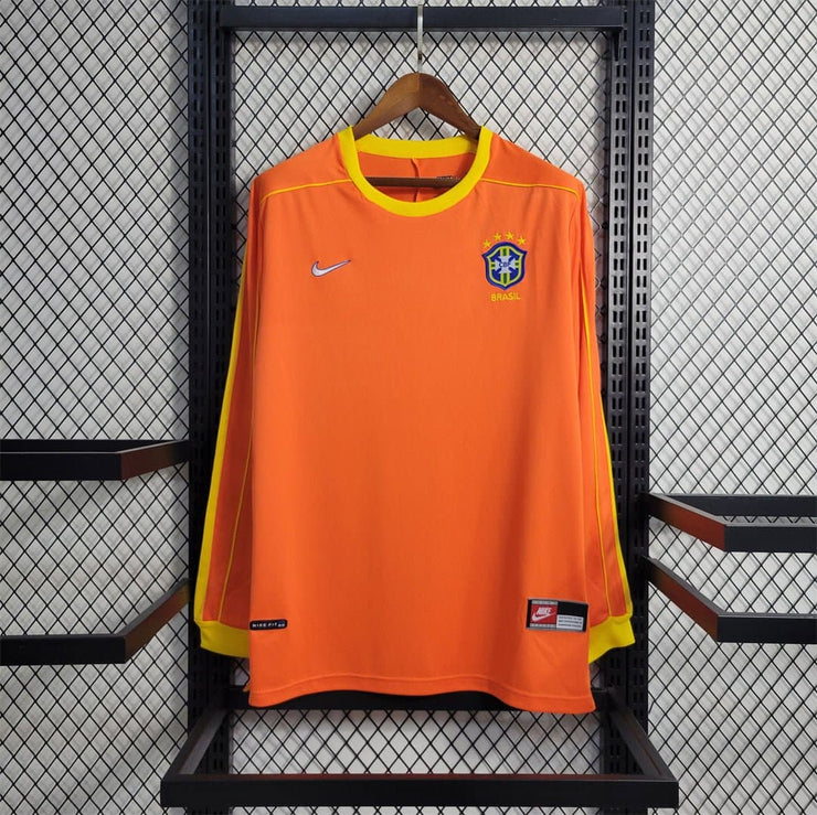 1998 Brazil Goalkeeper Nike Long Sleeve 10 Soccer Jersey| Footballshirt.online - Footballshirt.online