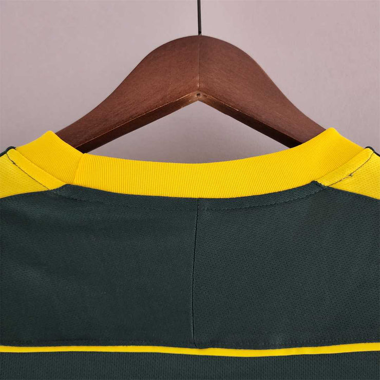 1998 Brazil Nike goalkeeper dark green 12 Retro Soccer Jerseys | Footballshirt.online - Footballshirt.online
