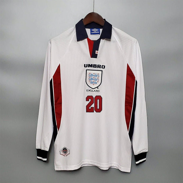 1998 England Home Away long sleeve 13 Retro Vintage | Footballshirt.online - Footballshirt.online