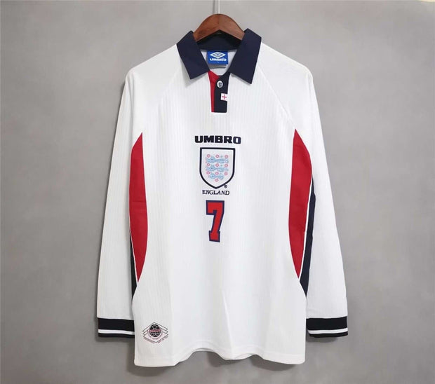 1998 England Home Away long sleeve 13 Retro Vintage | Footballshirt.online - Footballshirt.online