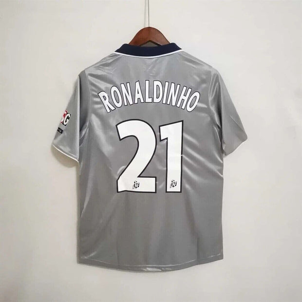 2000 PSG RONALDINHO 21 Away Gray Champions League Soccer jerseys - Footballshirt.online