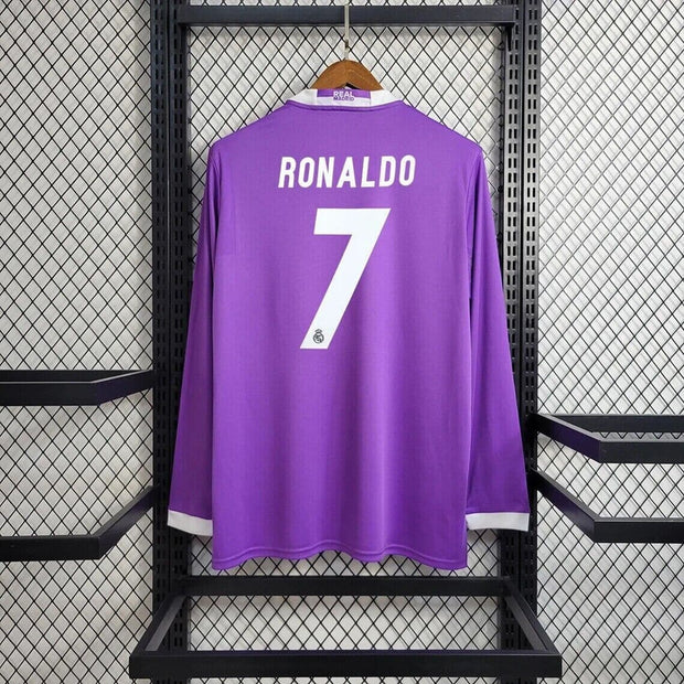 2016 - 2017 Real Madrid Cristiano Ronaldo 7 Away Retro Soccer Jerseys| Footballshirt.online - Footballshirt.online