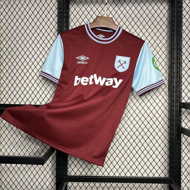 24 - 25 West ham Home Retro Football Shirt - Footballshirt.online