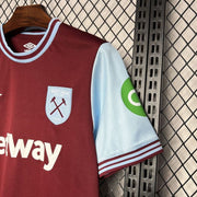 24 - 25 West ham Home Retro Football Shirt - Footballshirt.online