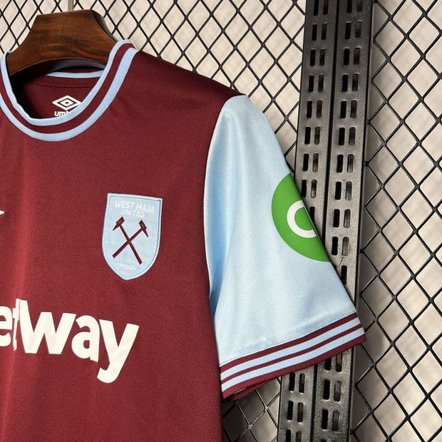 24 - 25 West ham Home Retro Football Shirt - Footballshirt.online