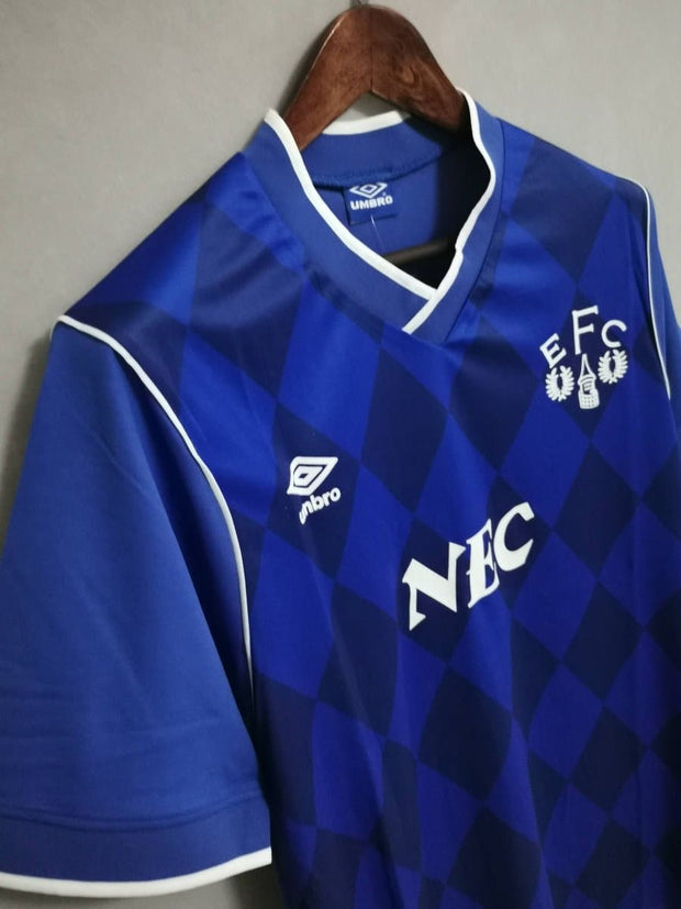 86 - 87 Everton home Retro Football Shirt - Footballshirt.online