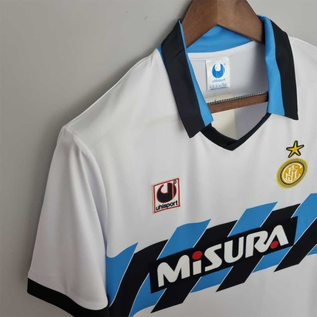 90 - 91 Inter Milan Away Retro | Footballshirt.online - Footballshirt.online