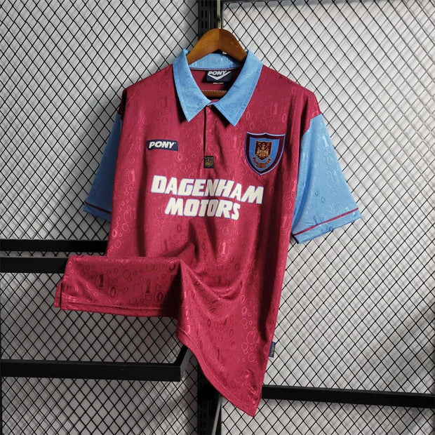 95 - 97 West Ham Home Retro Football Shirt - Footballshirt.online