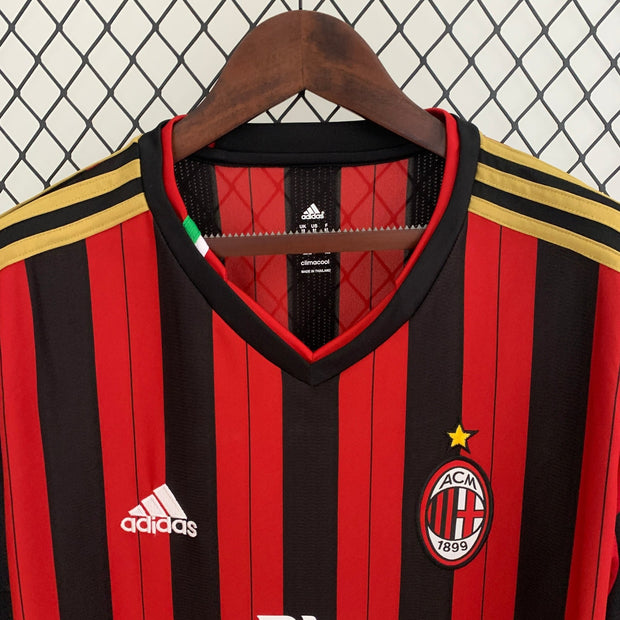 AC MILAN 2013 - 2014 HOME JERSEY LONG SLEEVED - Footballshirt.online