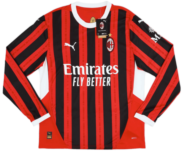 AC Milan 2024/25 (Home) - Long Sleeve - Footballshirt.online