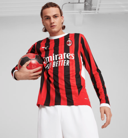 AC Milan 2024/25 (Home) - Long Sleeve - Footballshirt.online