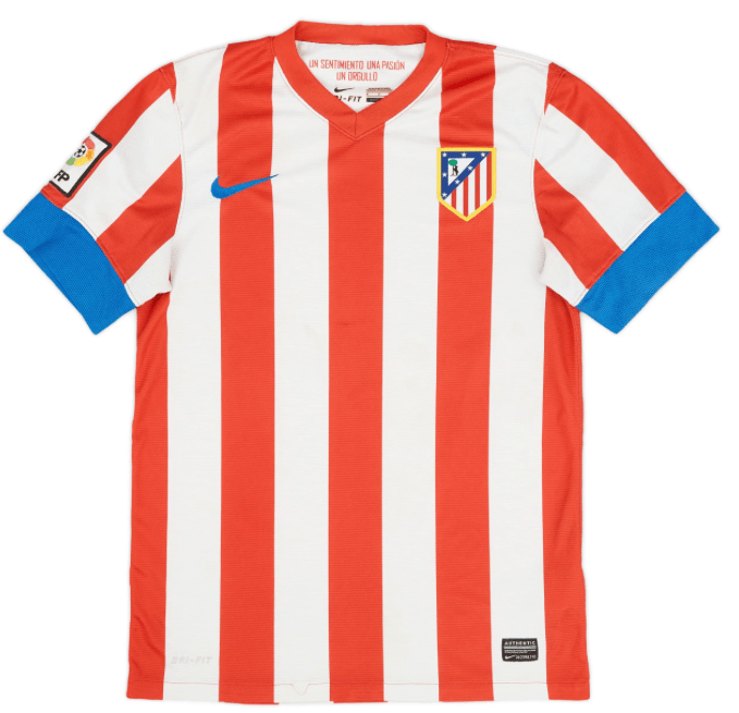 Atletico Madrid 2012/13 (Home) + La Liga Patch, Sponsorless - Footballshirt.online