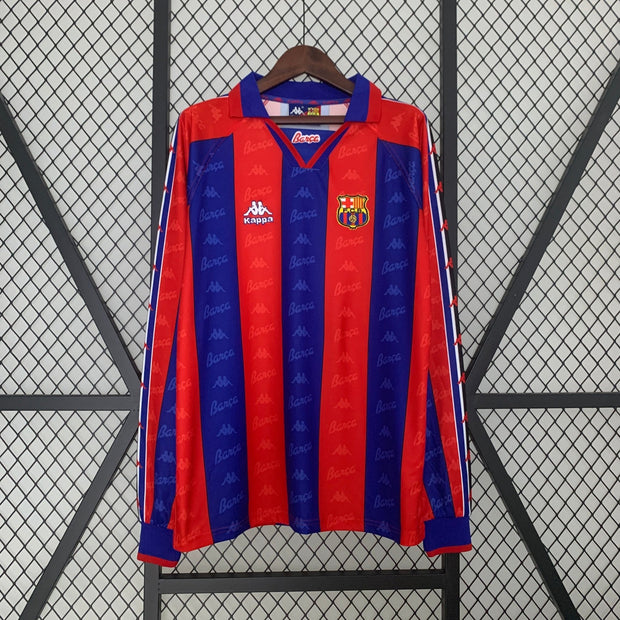 BARCELONA 1996 - 1997 HOME JERSEY LONG SLEEVED - Footballshirt.online