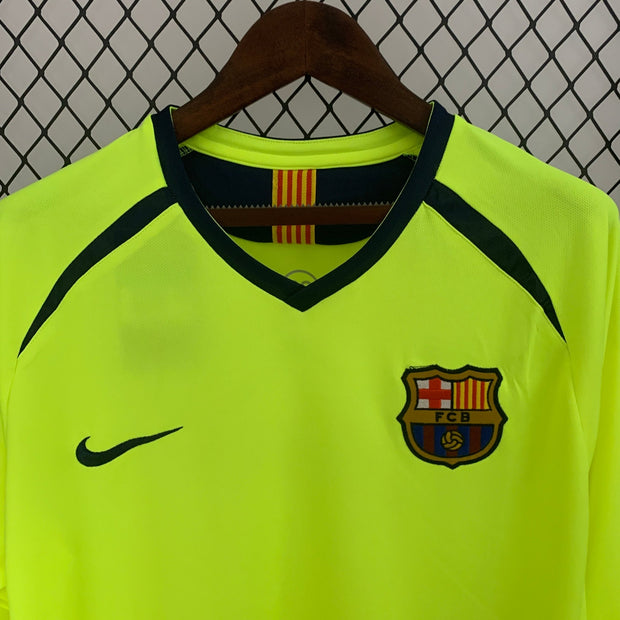 BARCELONA 2005 - 2006 AWAY JERSEY LONG SLEEVED - Footballshirt.online