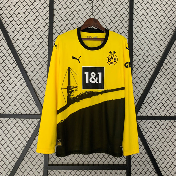 BORUSSIA DORTMUND 2023 - 2024 HOME JERSEY LONG SLEEVED - Footballshirt.online