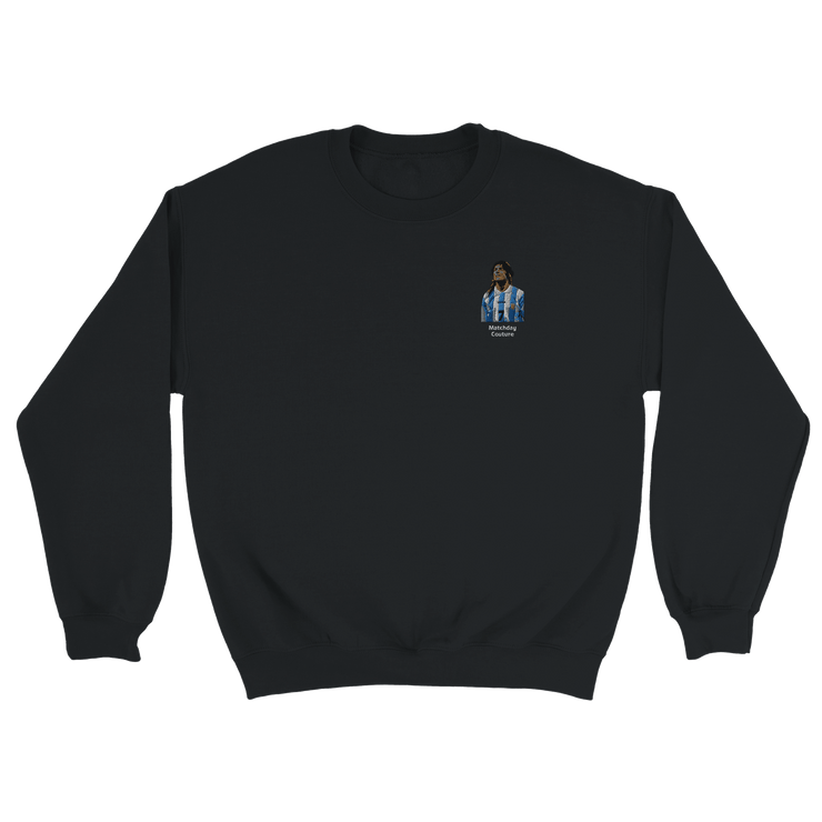 "Caniggia" Embroidered Sweatshirt - Black - Footballshirt.online