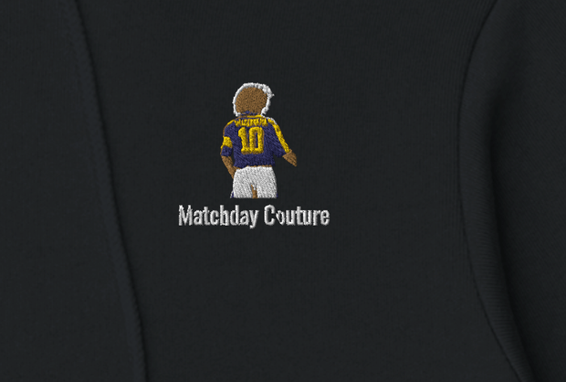 "Classic Valderrama" Embroidered Hoodie - Black - Footballshirt.online