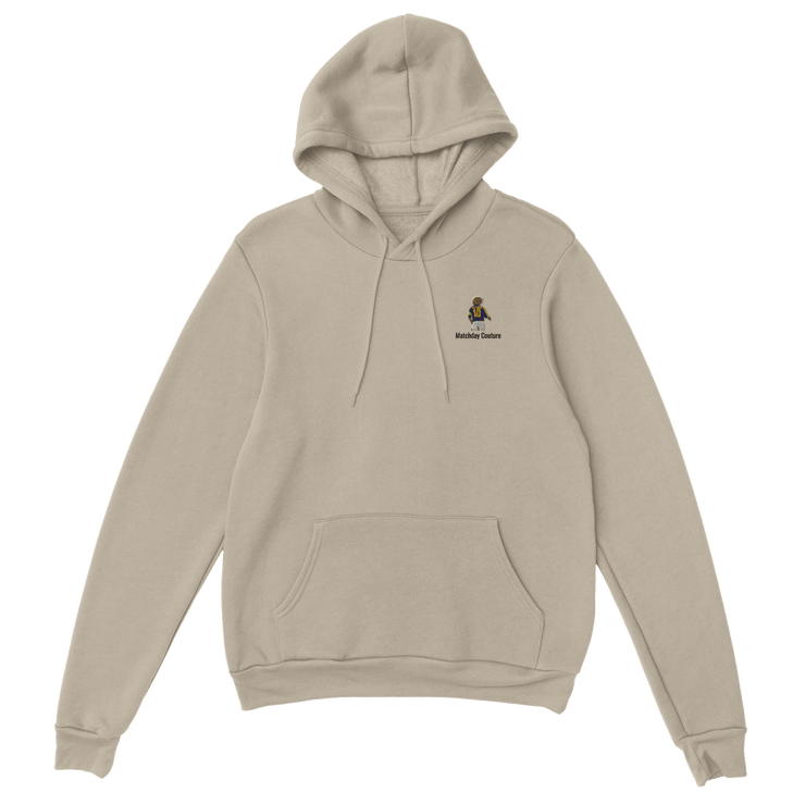 "Classic Valderrama" Embroidered Hoodie - Sand - Footballshirt.online