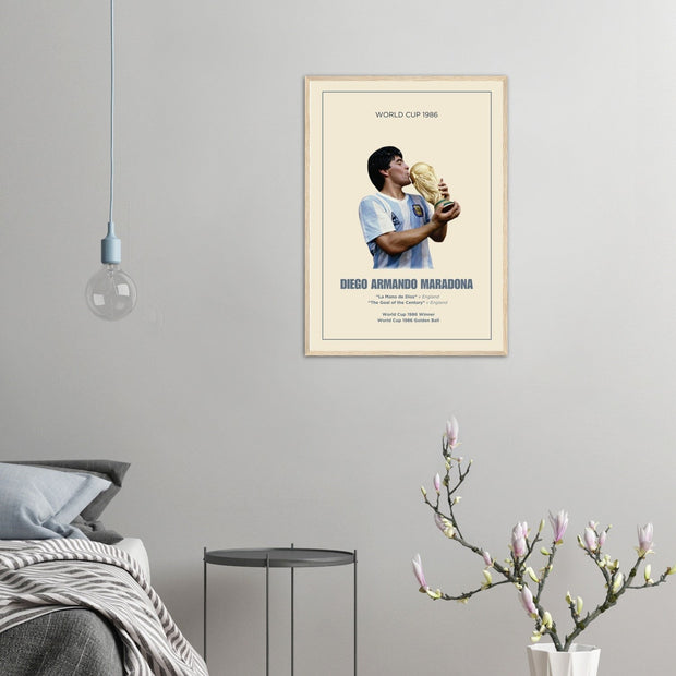 Diego Maradona 1986 World Cup Poster - Ready to Hang "50X70" - Footballshirt.online