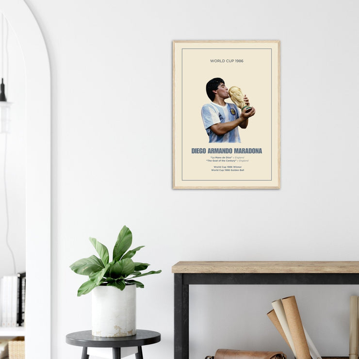 Diego Maradona 1986 World Cup Poster - Ready to Hang "50X70" - Footballshirt.online