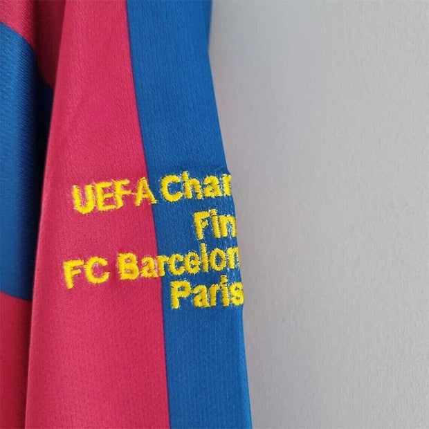 FC Barcelona 2005 - 2006 Final Champions League Iniesta Ronaldinho Home Retro - Footballshirt.online