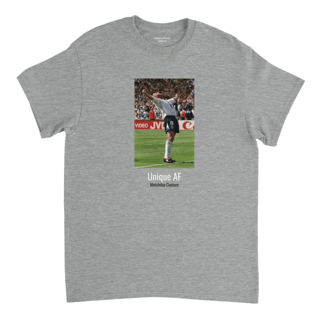 "Gazza Unique" Tee - Grey - Footballshirt.online