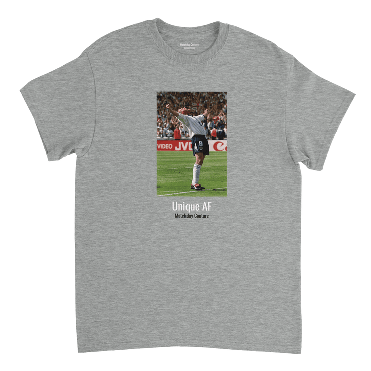"Gazza Unique" Tee - Grey - Footballshirt.online