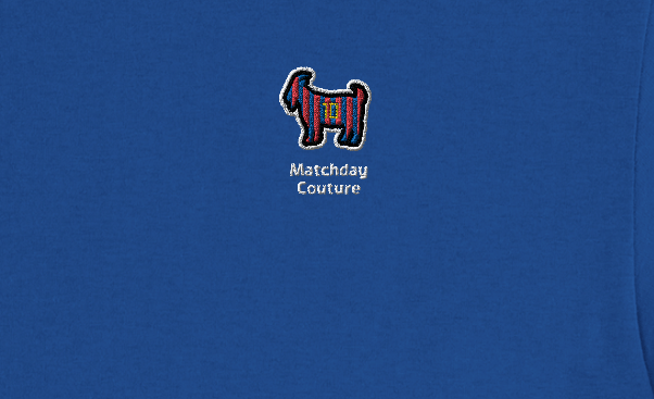 "GOAT 10" Embroidered Tee - Royal - Footballshirt.online