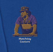 "Maradona Smoke" Embroidered Hoodie - Blue - Footballshirt.online
