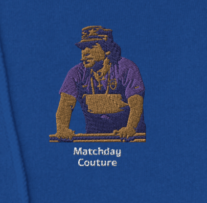 "Maradona Smoke" Embroidered Hoodie - Blue - Footballshirt.online