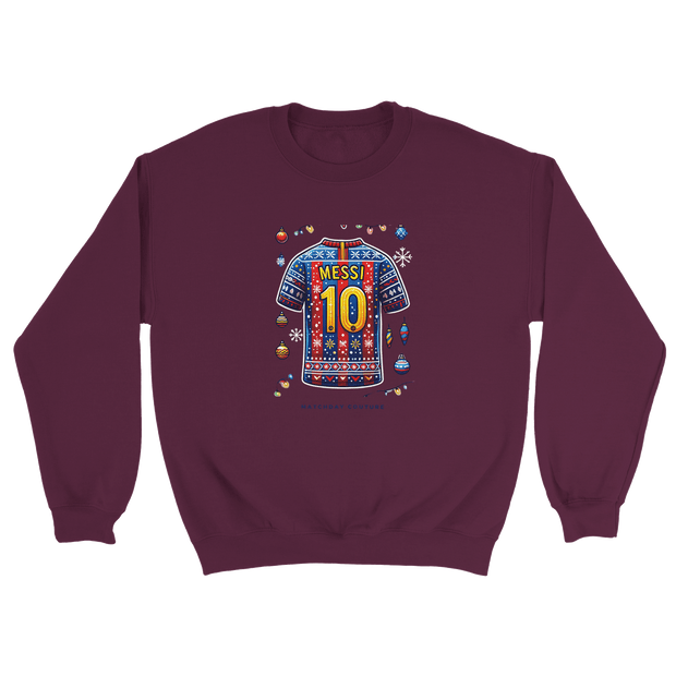 "Messi Xmas" Sweatshirt - Exclusive 2024 Holiday - Footballshirt.online