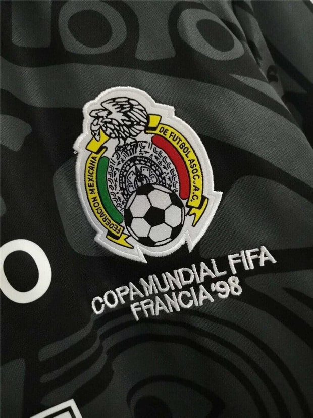 Mexico 1998 Classic Retro Vintage Away Shirt Black 11 | Footballshirt.online - Footballshirt.online