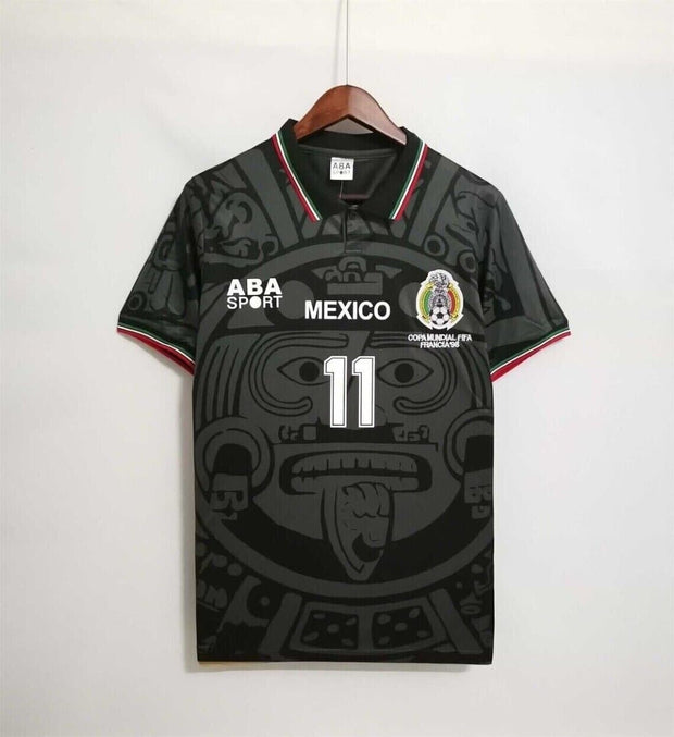 Mexico 1998 Classic Retro Vintage Away Shirt Black 11 | Footballshirt.online - Footballshirt.online