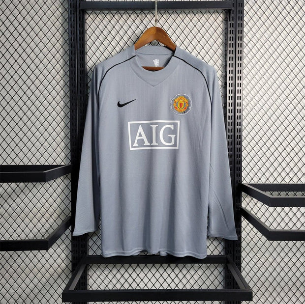 MNU gray goalkeeper Retro HOme shirts - Footballshirt.online