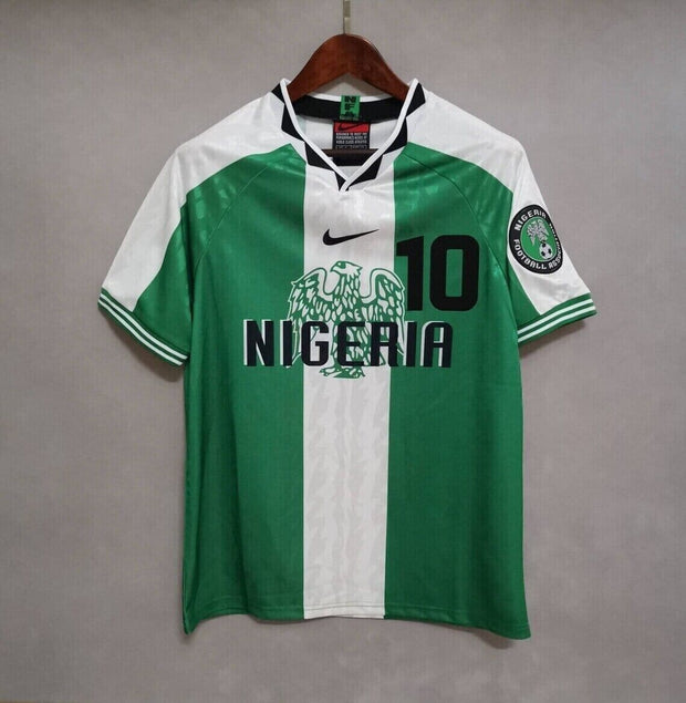 Nigeria 1996 Okocha 10 Home Retro Vintage Football Shirts - Footballshirt.online