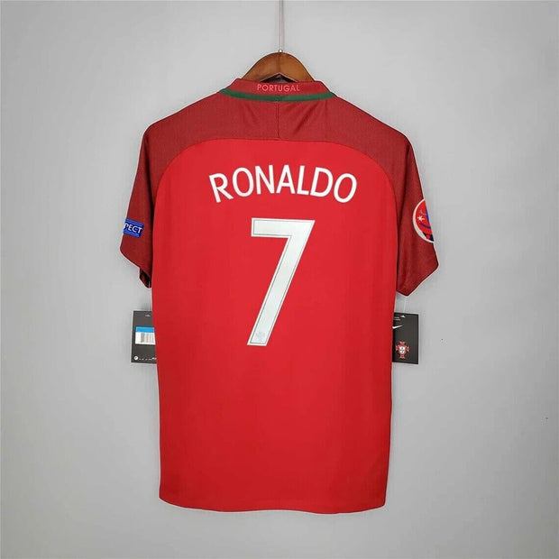 Portugal 2016 Final Cristiano Ronaldo 7 Home Retro | Footballshirt.online - Footballshirt.online