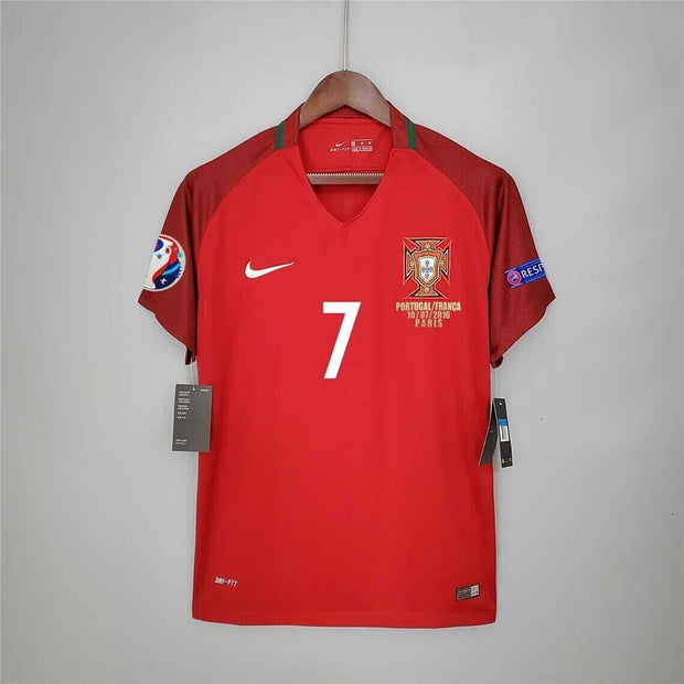 Portugal 2016 Final Cristiano Ronaldo 7 Home Retro | Footballshirt.online - Footballshirt.online