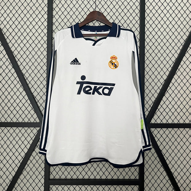 REAL MADRID 2000 - 2001 HOME JERSEY LONG SLEEVED | Footballshirt.online - Footballshirt.online