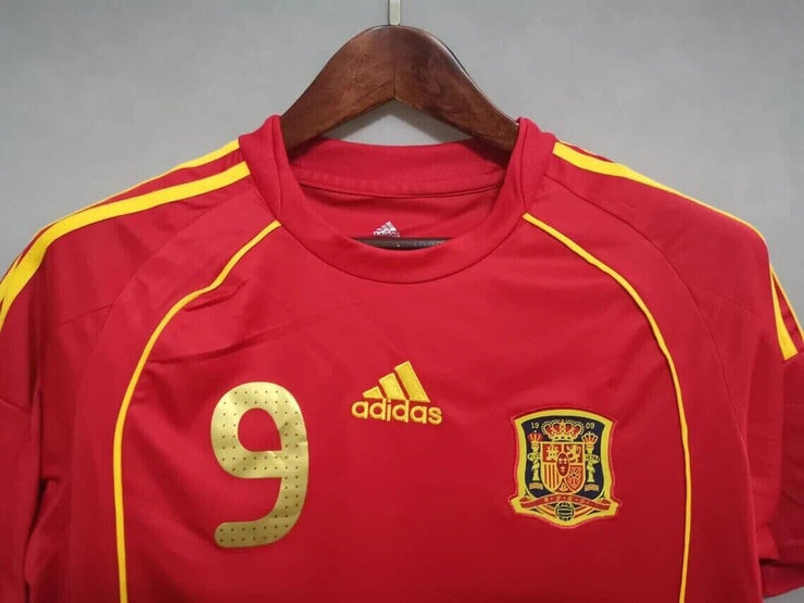 Spain Home Euro 2008 Final Fernando Torres 9 Soccer Shirt| Footballshirt.online - Footballshirt.online
