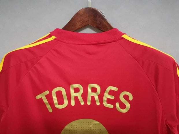 Spain Home Euro 2008 Final Fernando Torres 9 Soccer Shirt| Footballshirt.online - Footballshirt.online