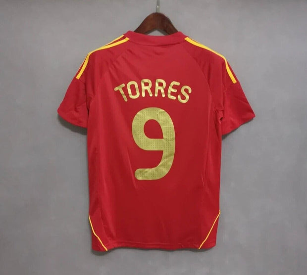 Spain Home Euro 2008 Final Fernando Torres 9 Soccer Shirt| Footballshirt.online - Footballshirt.online