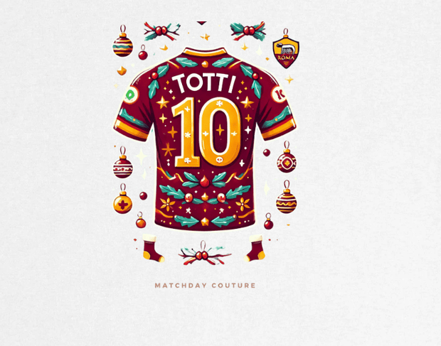 "Totti Xmas" Tee - Exclusive 2024 Holiday - Footballshirt.online